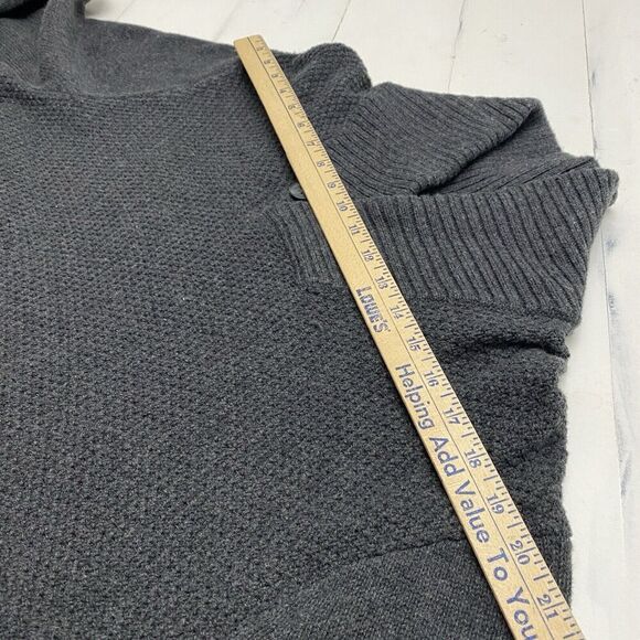 New Old Navy Men's Dark Gray Shawl Collar Wool Blend Sweater  Size XL/TG Grandpa - Picture 11 of 15